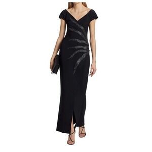 Chiara Boni La Petite Robe Embellished Black Dress. NWT.